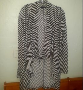 Black and White hankerchife Cardigan